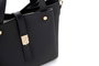 Vince Camuto Bolso de Mano Bellagio - Negro, 100% Piel de Polivinilo, Elegante y Sofisticado para Cualquier Ocasión